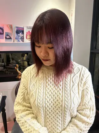 ミディアム カラー 太田 妃香/岡崎美容室のヘアスタイル