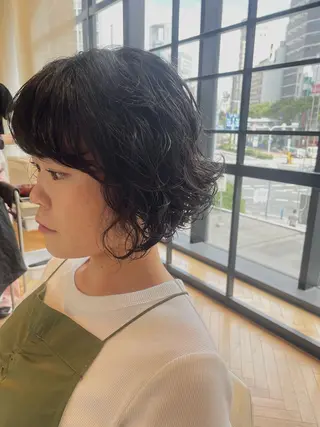 ショート パーマ ELLE salon サエのヘアスタイル