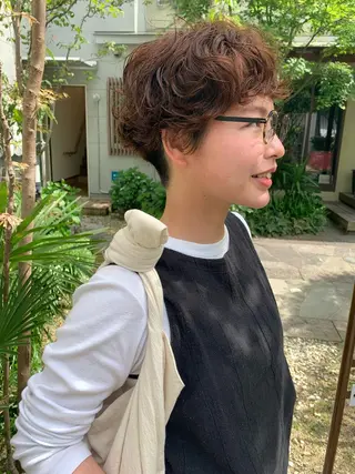 ショート パーマ Spiel所属・Spiel ボブ/パーマのヘアスタイル