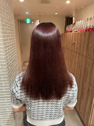ミディアム カラー 岡田 遥希のヘアスタイル