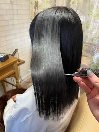 ロング 縮毛髪質改善特化 阿部はるかのヘアスタイル