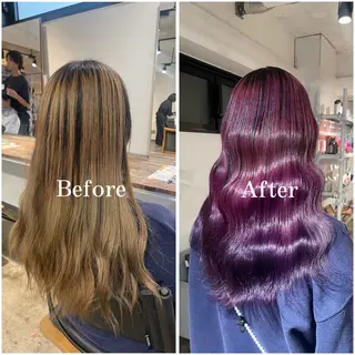 ロング ムラ修正/ ハイトーン💖Riaのヘアスタイル
