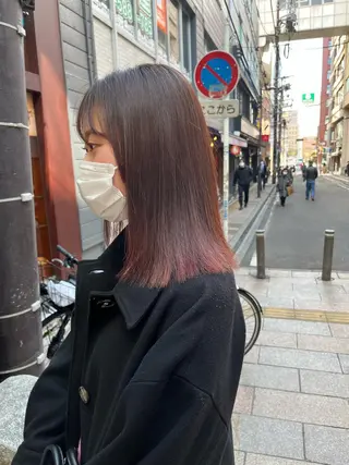 ミディアム カラー ヘアアレンジ ブリーチなし/ レイヤー🌿runaのヘアスタイル