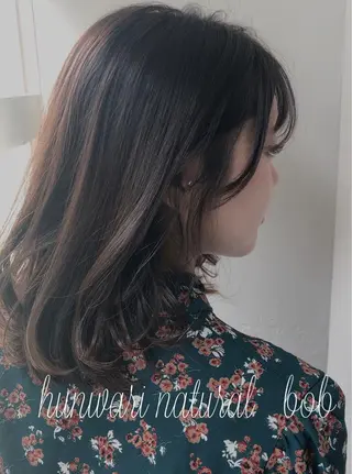 ミディアム カラー 中村 玲のヘアスタイル