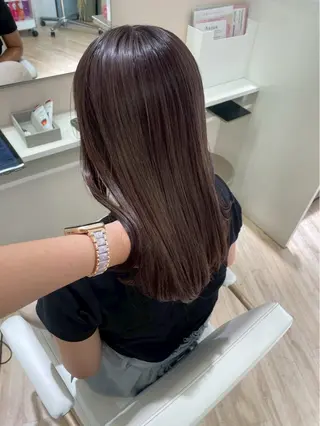 セミロング カラー Parve Mix 森 美遥🇰🇷🩶のヘアスタイル