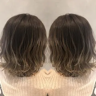 ミディアム 長谷川 沙紀のヘアスタイル