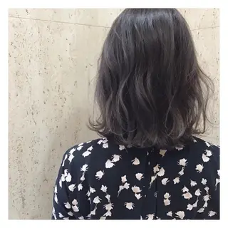 ミディアム カラー パーマ ヘアアレンジ メンズ キッズ ネイル マツエク・マツパ 福壽 優奈のヘアスタイル