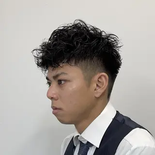 ショート カラー パーマ ヘアアレンジ メンズ キッズ ネイル マツエク・マツパ アイブロウ メンズ専門/パーマ/ フェード/みづきのヘアスタイル