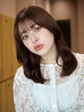 セミロング カラー 💖🌷越後 遥🌷💖のヘアスタイル