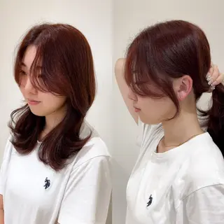 ミディアム カラー ミタニ/髪質改善 /レイヤーカットのヘアスタイル