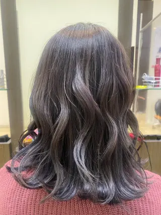 ミディアム カラー ヘアアレンジ 郡山駅前美容室 Hair Life Hana&Co (ヘアーライフハナコ)所属・MᗩïＫᗩ 郡山駅ua/マツパのマツエク・マツパデザイン