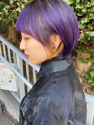 ショート カラー StellA所属・アートディレクター ワダヒサノリのヘアスタイル