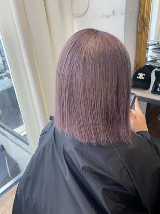 ミディアム カラー パーマ ヘアアレンジ メンズ キッズ ☀ハイトーンカラー☀ 治野心のヘアスタイル