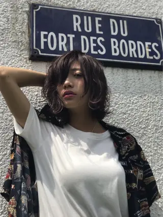 ミディアム カラー ヘアアレンジ 平内 賢人のヘアスタイル