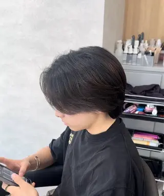 ショート カラー パーマ 福井祥太／ニュアンス /韓国メンズ🇰🇷のヘアスタイル