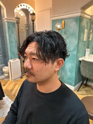 メンズ 池袋/韓国メンズヘア ❤️💙軸丸みうのヘアスタイル