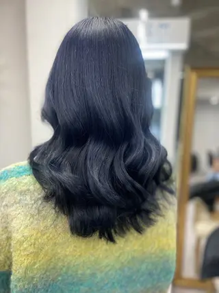 ミディアム カラー ハイトーン/ダブル カラー/akihoのヘアスタイル