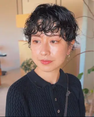 ショート パーマ sand  池袋所属・似合わせカット 🌈うめつたいがのヘアスタイル