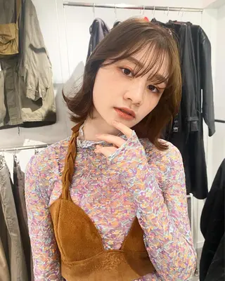 ミディアム カラー パーマ ヒラノホナミ 🫧髪質改善🫧のヘアスタイル