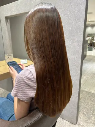 ロング カラー Moana大宮店所属・石坂駿伍/縮毛矯正/ ストレート/髪質改善のヘアスタイル