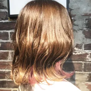 ミディアム カラー 藤木 雅俊のヘアスタイル