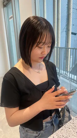 ミディアム カラー 🪽艶感× hair |kazaneのヘアスタイル