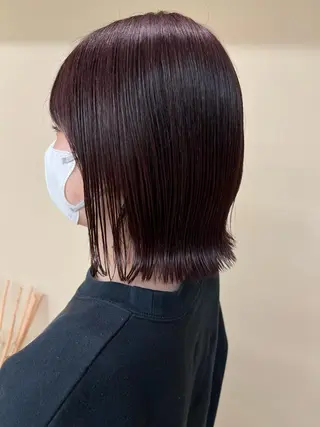 ミディアム カラー kento レイヤーカットのヘアスタイル