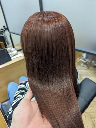 ロング カラー ✨METEO導入店✨ 髪質改善×縮毛矯正のヘアスタイル