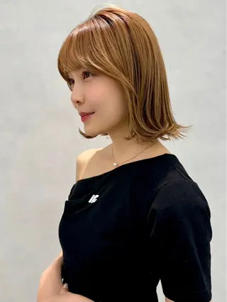 ミディアム カラー ヘアアレンジ ✨韓国レイヤー/ 透明感カラー✨冨永剛のヘアスタイル