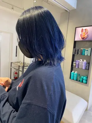 ミディアム カラー 酸性ストレート・ メンズ 三原 楊子のヘアスタイル