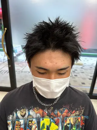 ショート パーマ メンズ 💈メンズ特化 美容師サキ💈のヘアスタイル