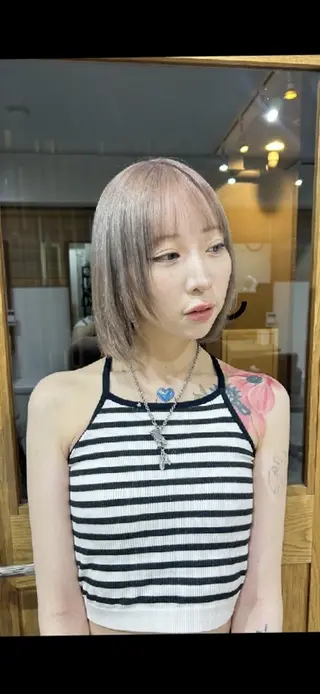 ショート 🌈扱いやすいボブ× ブリーチ🌈TAMEのヘアスタイル