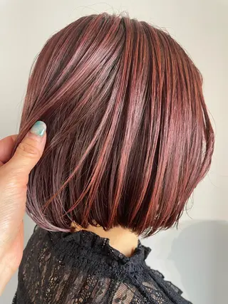 ショート カラー ヘアアレンジ マツエク・マツパ アイブロウ 透明感カラー/推しカ ラー☁️JURAのヘアスタイル