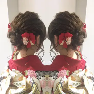 ロング ヘアアレンジ hair  design nico*  ヘアデザイン ニコ所属・中間 将人のヘアスタイル