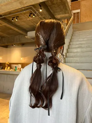 ロング ヘアアレンジ 藤井 美歩/赤髪のヘアスタイル