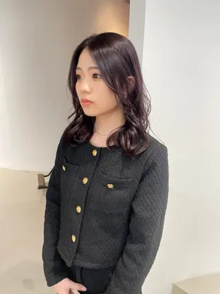 ミディアム カラー 𝘚𝘶𝘻𝘶 𓂃𓈒𓏸のヘアスタイル