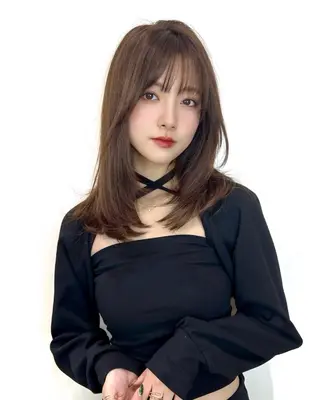 セミロング カラー ヘアアレンジ 顔まわり職人🇰🇷 韓国ヘア/KAITOのヘアスタイル