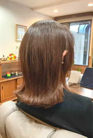 ミディアム カラー Annon プライベートサロンのヘアスタイル