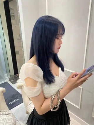 カラー 韓国ヘア🍒渡辺 咲🍒のヘアスタイル