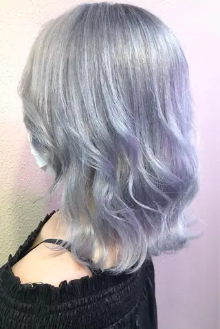 ミディアム カラー 最高級シールエクステ 💜Fave/あかねのヘアスタイル