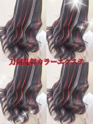 セミロング 横浜🍒耳つぼ エクステ／RIEのヘアスタイル
