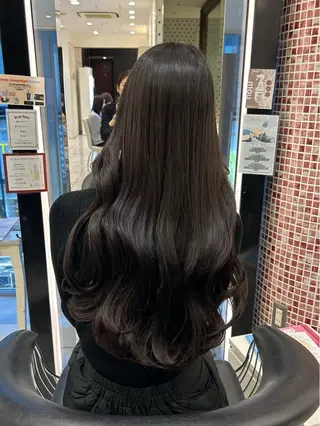 ロング カラー 垢抜けヘア 韓国ヘア銀座近下菜央のヘアスタイル