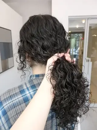 ロング パーマ 彩葉/ブリーチ/ カットモデル栄・伏見のヘアスタイル