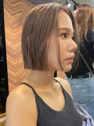 ショート カラー SALT WATER所属・🫐 𝐌𝐚𝐨 🫐ボブモデル募集のヘアスタイル