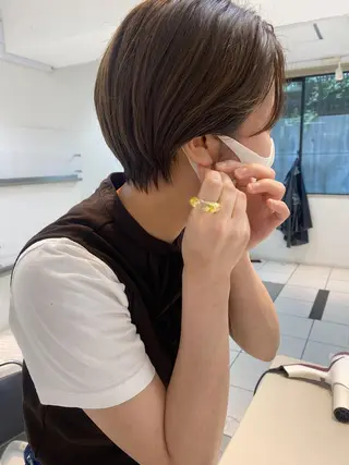 ショート カラー Pros所属・nana/レイヤー /酸性ストレートのヘアスタイル