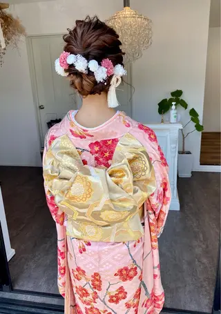 セミロング ヘアアレンジ 成松 勇治のヘアスタイル