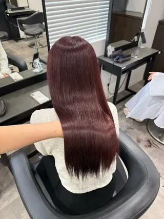 ロング カラー ヘアアレンジ 💗暖色特化ピンク/ 赤髪💗HARUNAのヘアスタイル