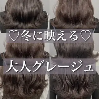 ミディアム グレージュ 透明感 ブリーチなし田島晃汰のヘアスタイル