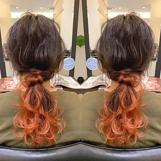 セミロング カラー ヘアアレンジ 伊藤 裕貴のヘアスタイル