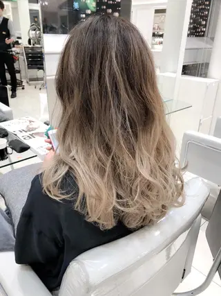 ロング カラー 縮毛矯正/髪質改善/ ブリーチ/東陽町✨のヘアスタイル